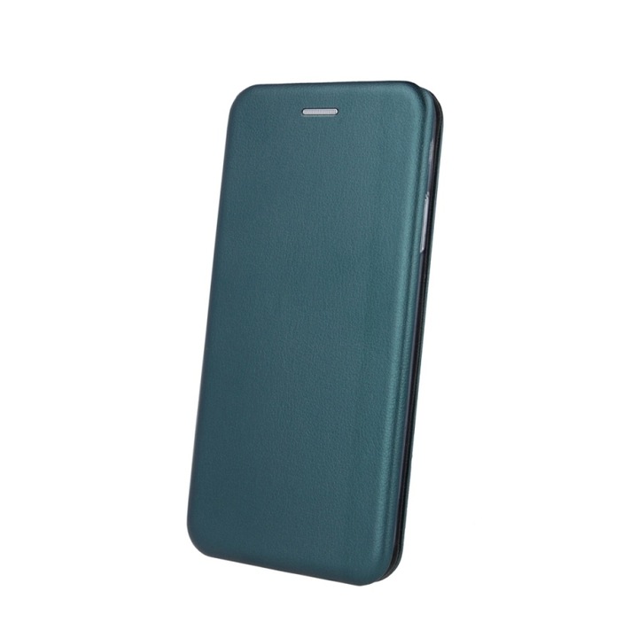 Motorola Moto G04 / Moto G04s / Moto G24 / G24 Power / Moto E14 kompatibilis borító, Elegance Book, Mágneses záródás, Belső kártyatartó, zöld, Atlas