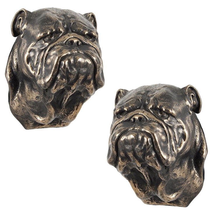 Statueta Bulldog Englezesc, Art-Dog, decorare unica, bronz rece, 30x20cm
