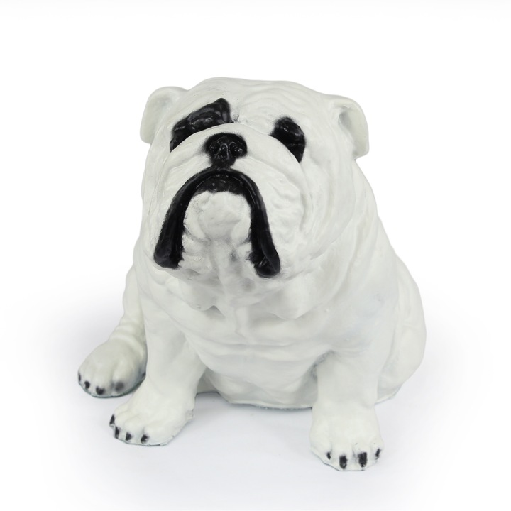 Statueta caine Bulldog, Art-Dog, epoxid, decorare birou, interior/exterior, 30x20cm