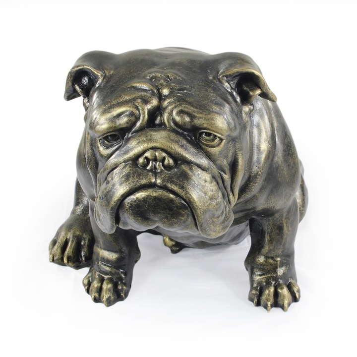 Statueta Bulldog Englezesc, Art-Dog, 1:1, rezistenta la intemperii, rasina, 30x45cm