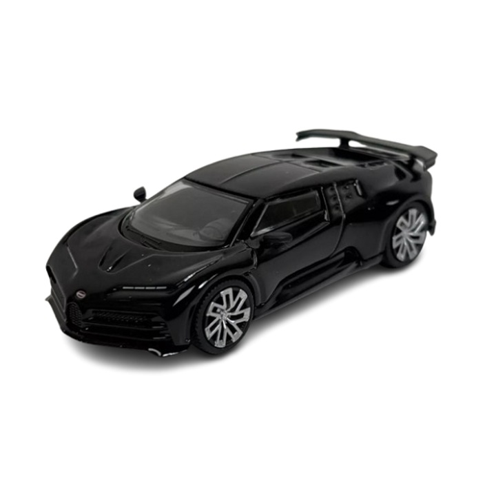 Bugatti Centodieci modell, fekete, Mini GT 1/64