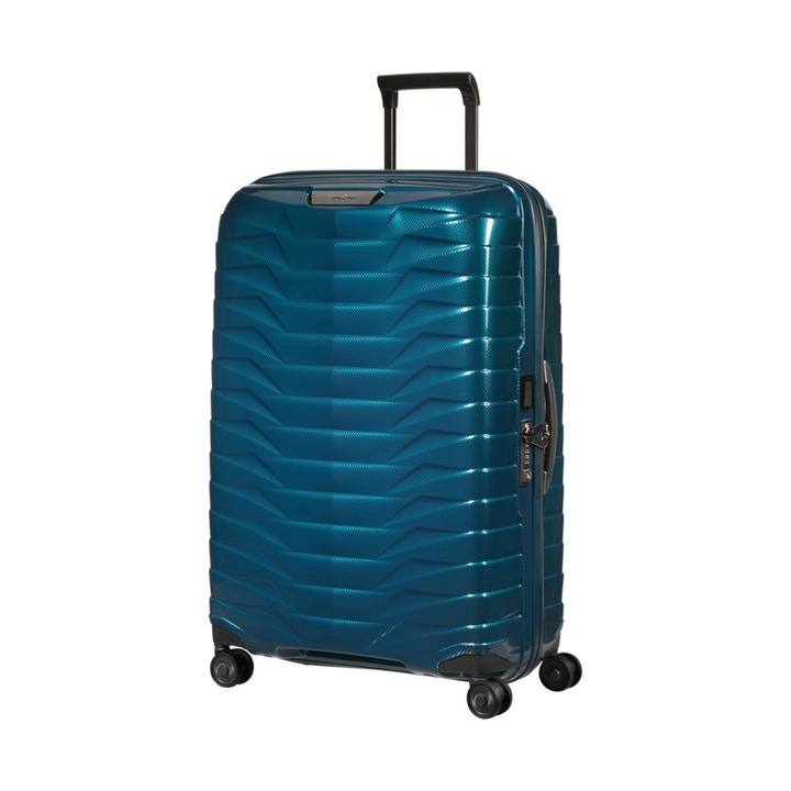 Куфар, Samsonite Proxis Spinner, 75 см, 4 колела, 98 л, полипропилен, син