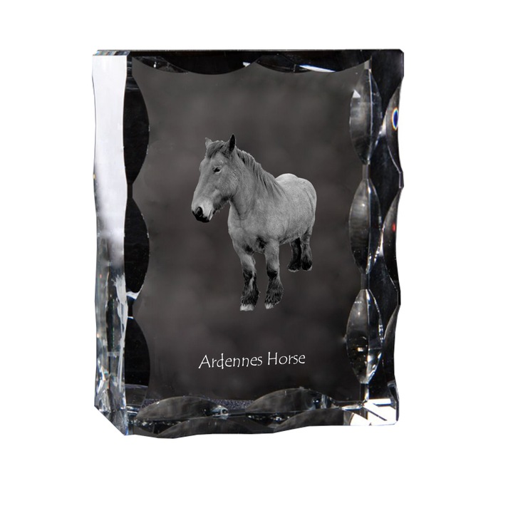 Dekoratív Art-Dog kristály, gravírozott képpel, 12x9x5cm, személyre szabható