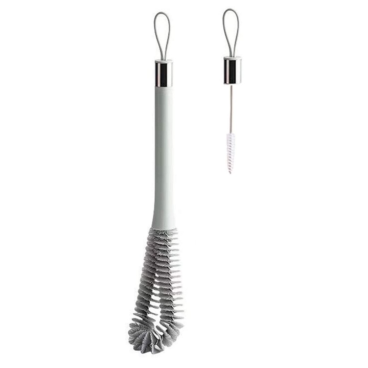 Perie de curatare pentru cupe, Cozevdnt, design L, material metalic, culoare verde, 30mm