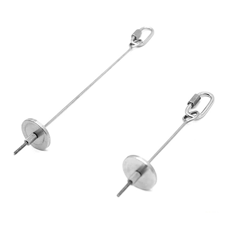 Set 2 suporturi pentru hrana pasari, inox, 12x20cm