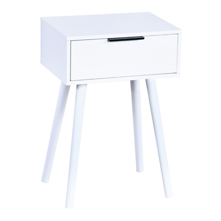 Éjjeliszekrény Kesper 15970, 1 fiók, Fenyő, Fehér