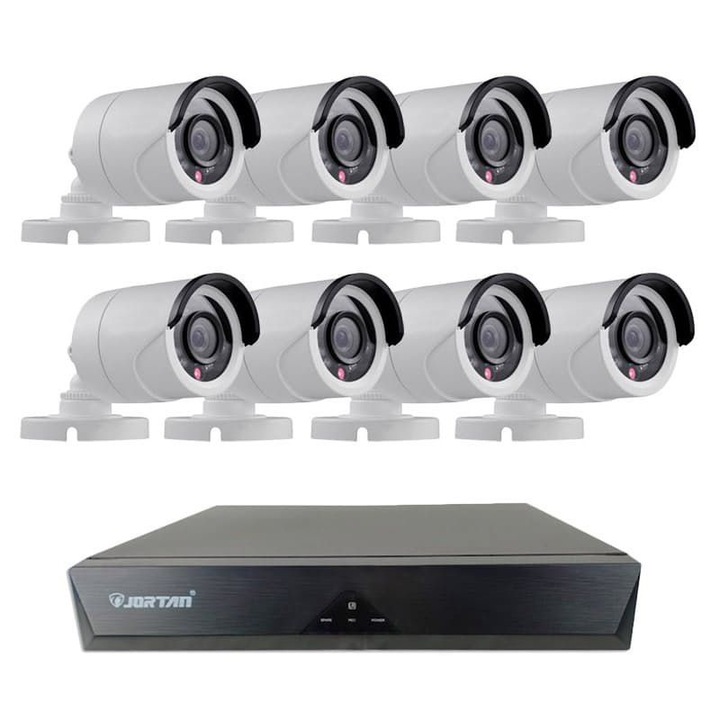 Jortan térfigyelő rendszer, 8 kamera, HDMI, vezeték nélküli