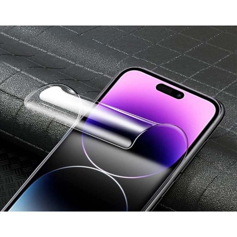 Folie de protectie ecran din silicon, TPU, Perfect fit, compatibila cu iPhone 16, acopera tot ecranul, transparenta, ISAG