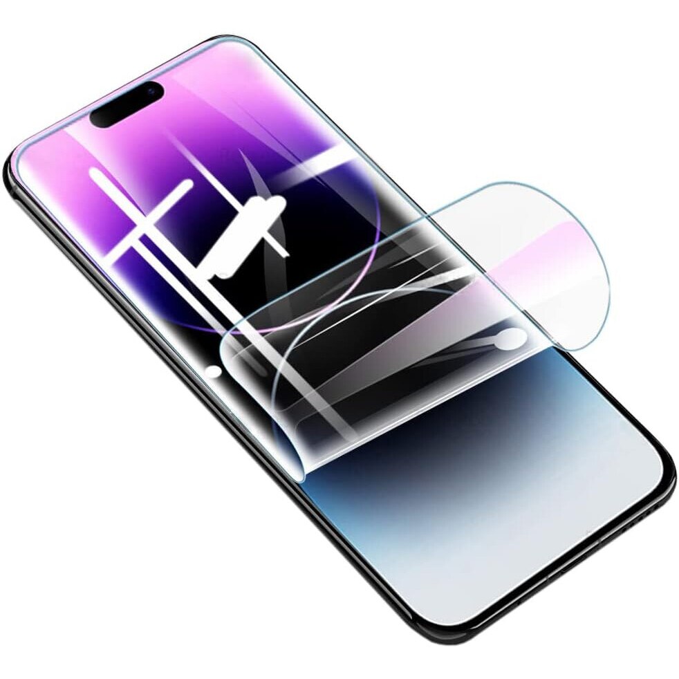 Folie de protectie ecran din silicon, TPU, Perfect fit, compatibila cu iPhone 16, acopera tot ecranul, transparenta, ISAG