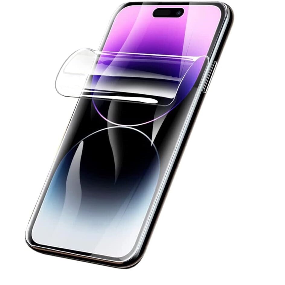 Folie de protectie ecran din silicon, TPU, Perfect fit, compatibila cu iPhone 16, acopera tot ecranul, transparenta, ISAG
