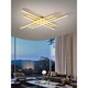 Lustra LED cu 3 functii si telecomanda, 146W, lumina calda/rece/naturala, intensitate reglabila, auriu, LED CONCEPT, LC-R-R9112/6GD
