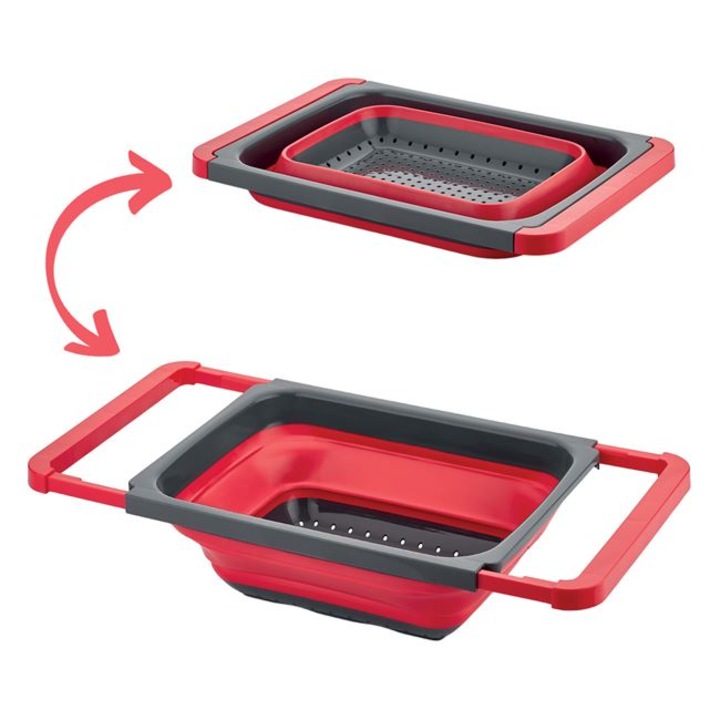 Strecuratoare pliabila Antbro®, cu manere extensibile oferind o lungime totala de 55cm, cadrul din silicon, 39x26x11.5cm