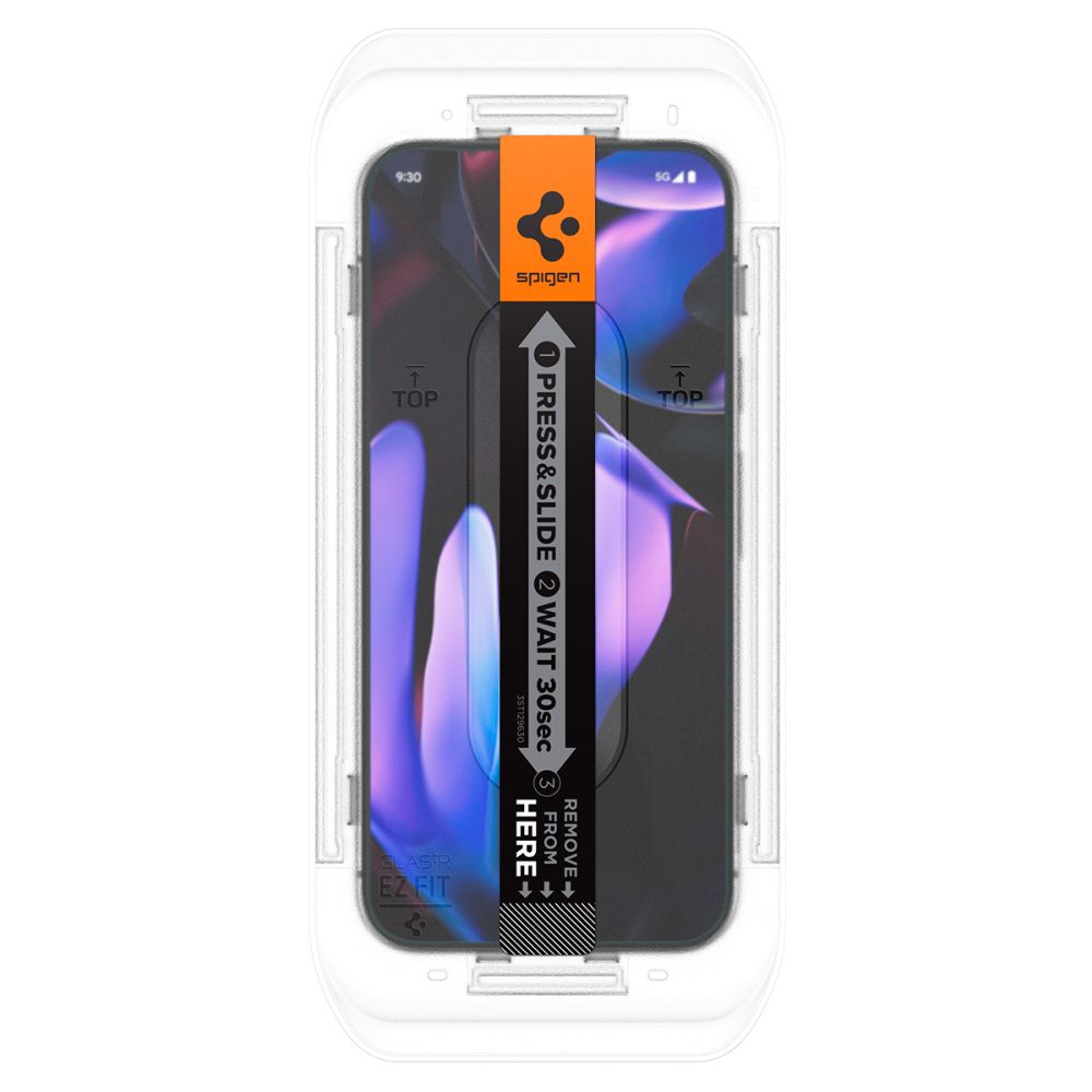 Set 2 folii sticla cu sistem de montare Case friendly Spigen GLAStR EZ FIT compatibil cu Google Pixel 9 / 9 Pro