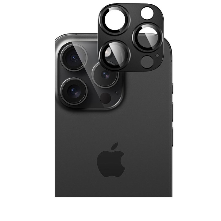 HOFI Fullcam Pro kameravédő keret, iPhone 16 Pro / 16 Pro Max készülékhez, Black