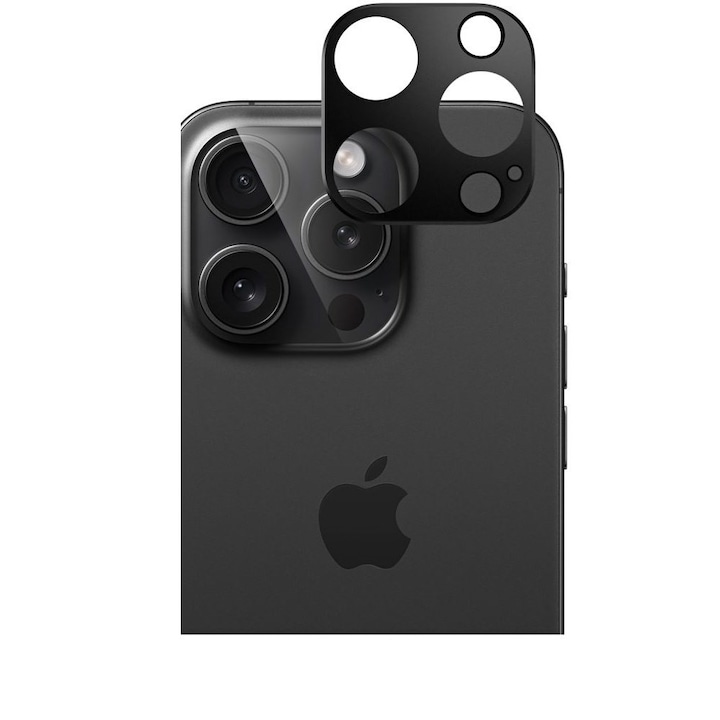 HOFI Alucam Pro kameravédő keret, kompatibilis az iPhone 16 Pro / 16 Pro Max Black készülékekkel