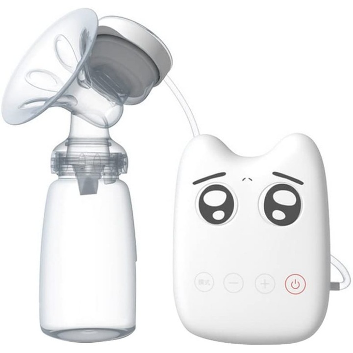 Pompa electrica de san, transparent/alb, USB