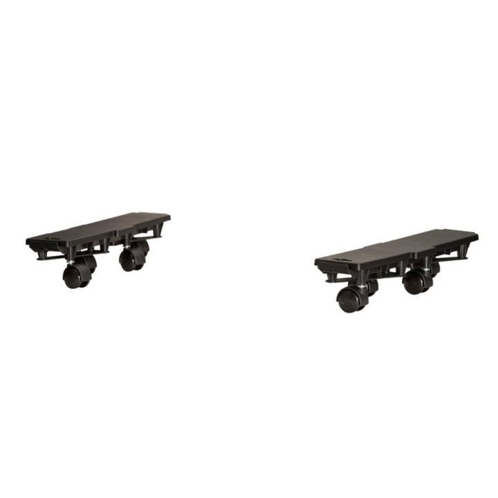 Platforma plastic L3610N, pentru transport mobila, cu 4 roti din polipropilena, 36 x 10 cm, set 2 bucati