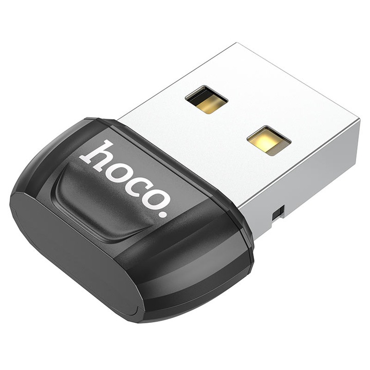 Bluetooth 5.0 USB адаптер, Hoco UA18, Универсална съвместимост, Черен