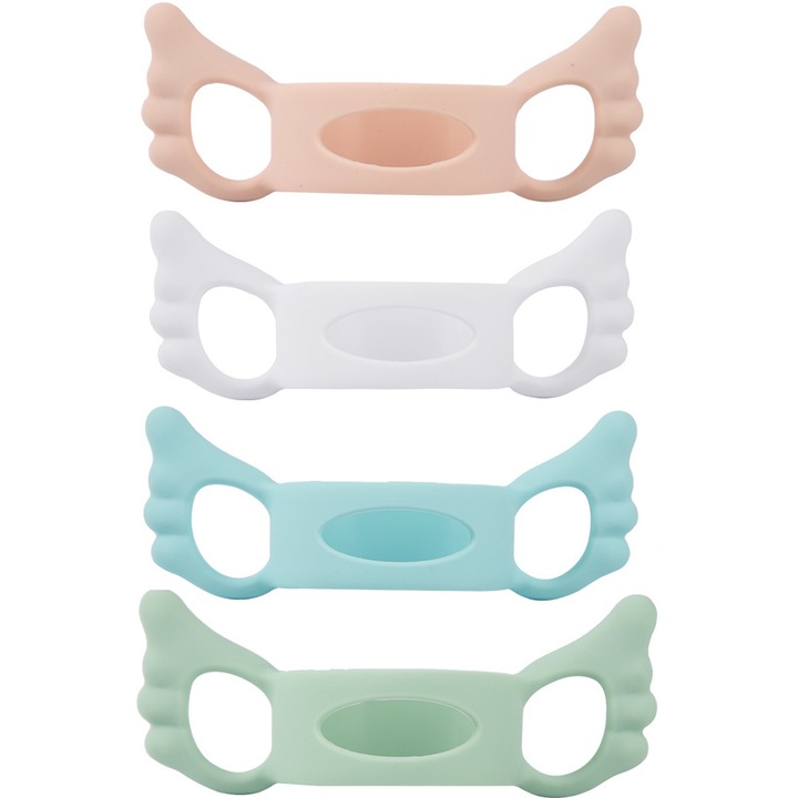 Комплект 4 дръжки за бебешко шише QttvbTna, силиконови, многоцветни, 15x6x6 см