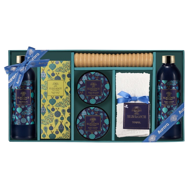 7 db-os fürdőtermék készlet, Aurora, Wild Jasmine parfüm, Multicolor