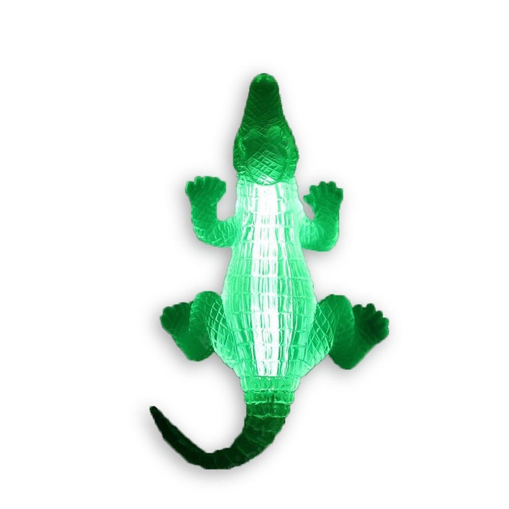 Jucarii luminoase cu figurine de animale fluorescente, Set din silicon transparent (Ghecko/Musca/Crocodil/Soricel/Cocroach) 3 inch, Cadouri pentru petreceri, Alegere ideala pentru Halloween si props de gluma, Accesorii pentru copii peste 3 ani