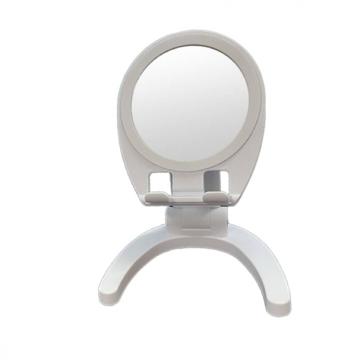 Telefontartó RUIOMII tükörrel, 360°-ban forgatható, erős ragasztó, fehér