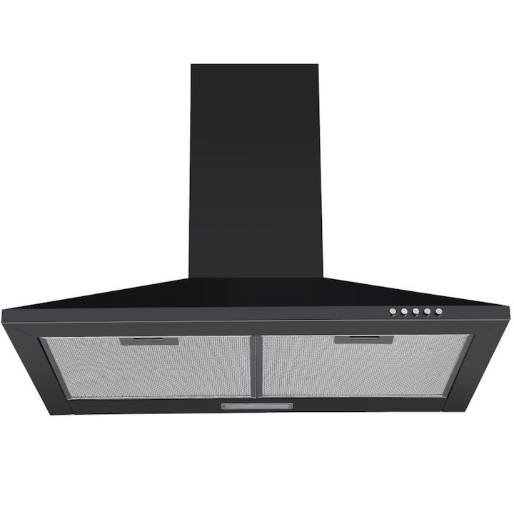 Hota decorativa piramida OCEANIC OCEAHP6039B, Putere de absorbtie 395 m3/h, 1 motor, 60 cm, Negru
