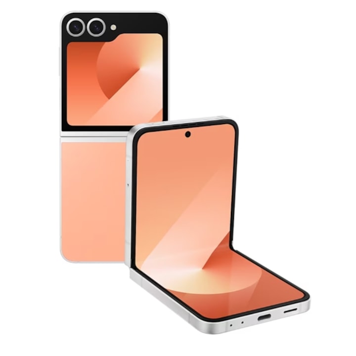 Мобилен телефон Samsung Galaxy Z Flip 6, процесор Qualcomm SM8650-AB Snapdragon 8 Gen 3 Octa-core, Foldable Dynamic AMOLED 2X 6.7", 12GB RAM, 512GB Flash, двойна камера 50 + 12 MP, Wi-Fi, 5G, Dual Sim, Android Orange