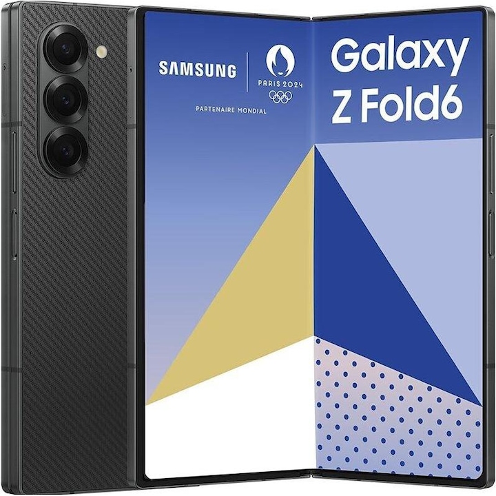 Мобилен телефон Samsung Galaxy Z Fold 6, Процесор Qualcomm SM8550-AC Snapdragon 8 Gen 3 Octa-core, Foldable Dynamic AMOLED 2X 7.6", 12GB RAM, 256GB Flash, Тройна камера 50 + 10 + 12 MP, Wi-Fi, 5G, Двойна Sim, Android Black