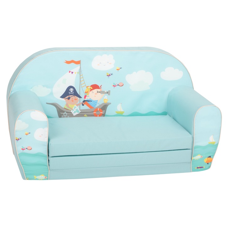 Canapea extensibila pentru copii, Delsit, Spuma, Multicolor