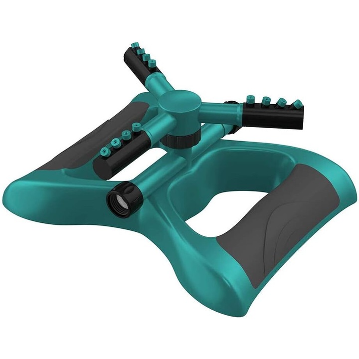 Enforose forgó locsoló oszcilláló tömlővel, 3600 m2 lefedettség, tartós ABS anyag, állítható karok