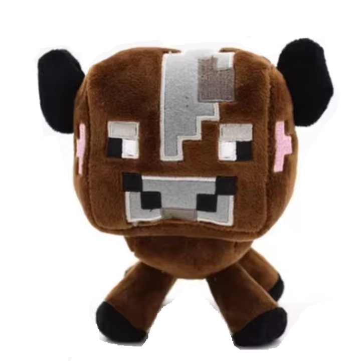 Jucarie plush 16 cm, Vacuta, pentru copii, maro