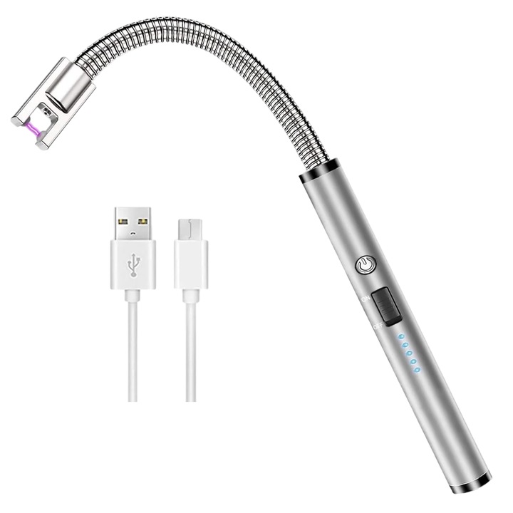 Bricheta electrica Aunek, zinc, argintiu, 230 mAh