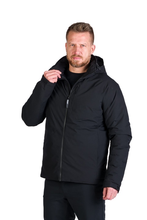 NORTHFINDER, Télikabát magas gallérral, Fekete