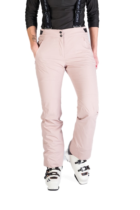 Pantaloni schi 10K/10K cu bretele dama Tamera, Roz pal