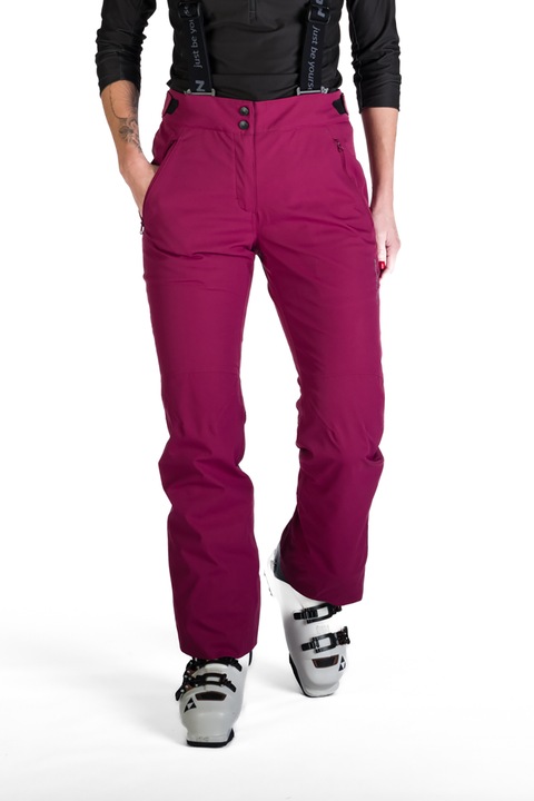 Pantaloni schi 10K/10K cu bretele dama Tamera, Roz zmeuriu