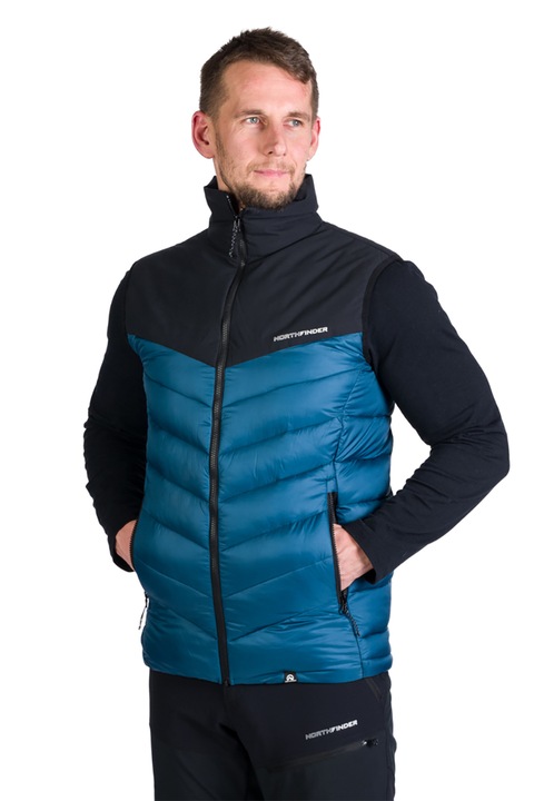 NORTHFINDER, Vesta matlasata pentru drumetii, Negru/Albastru inchis
