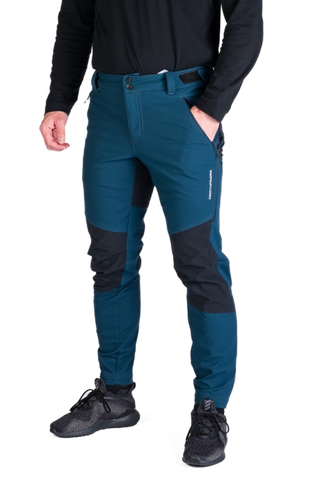 NORTHFINDER, Pantaloni impermeabili si respirabili pentru trekking Marcello, Albastru petrol