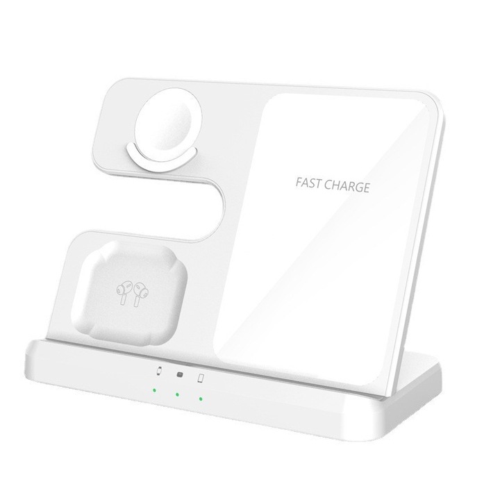 Incarcator wireless 15W, vertical, 3 in 1, pentru telefon Samsung, incarcare rapida