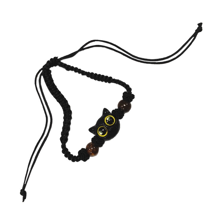 Дамска гривна, HEyilin, текстил, черна