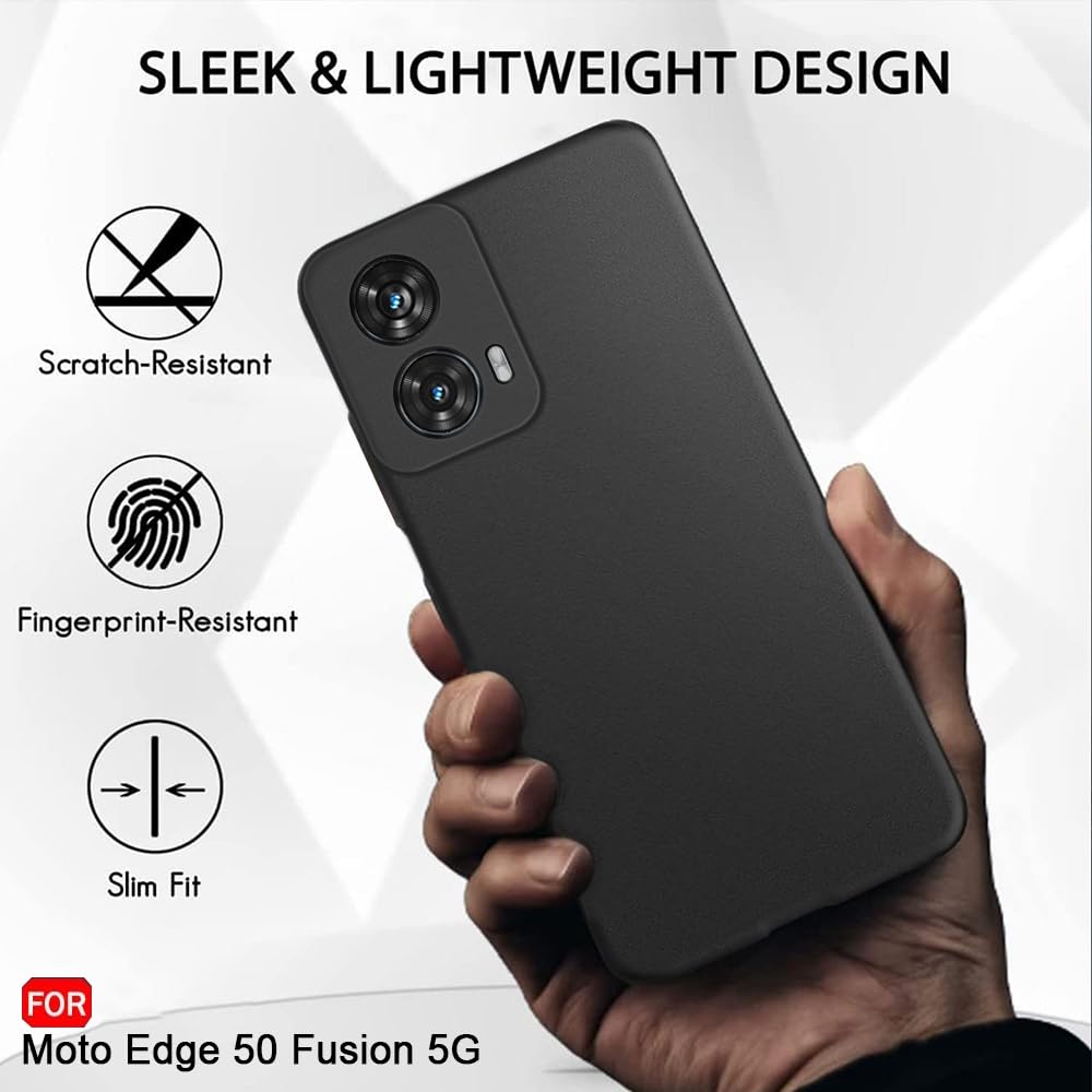 Husa Silicon TPU G-Tech Liquid, Compatibil cu Motorola Edge 50 Fusion, din silicon, Negru