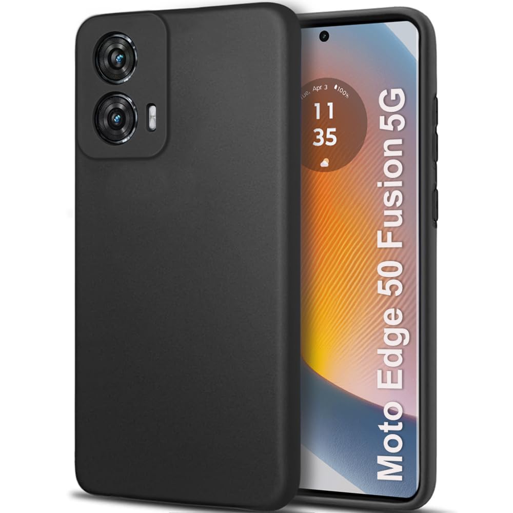 Husa Silicon TPU G-Tech Liquid, Compatibil cu Motorola Edge 50 Fusion, din silicon, Negru
