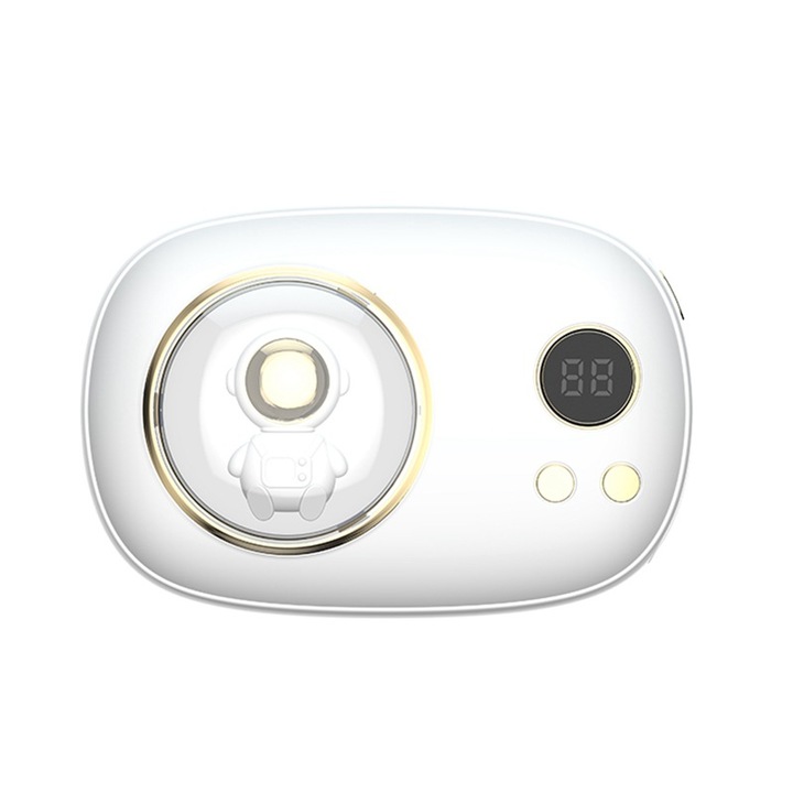 Testfűtés, 10000mAh, 3 hőmérsékleti fokozat, fehér, 65x95x37mm