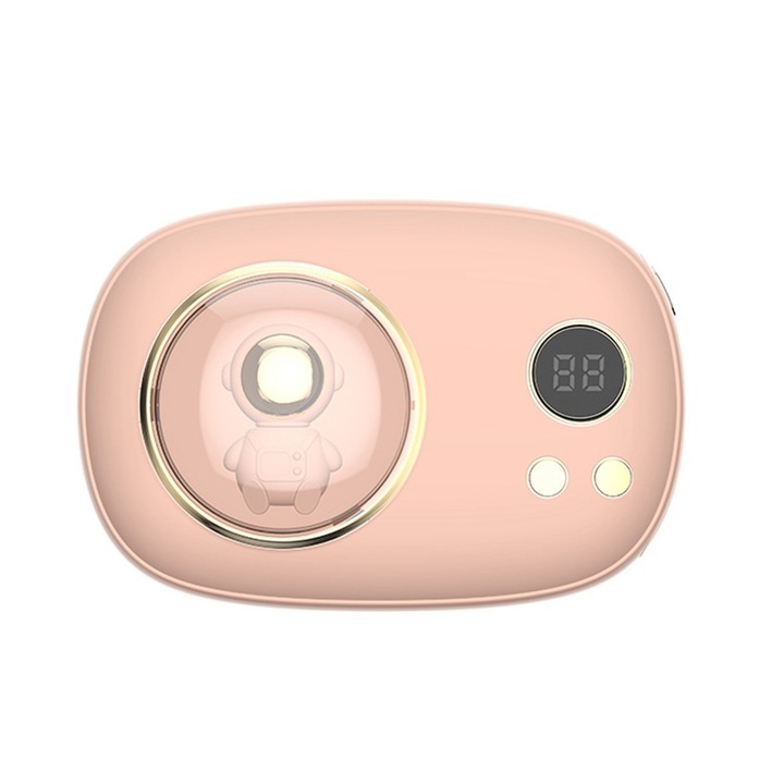 Testfűtés, 10000mAh, 3 hőmérsékleti fokozat, rózsaszín, 65x95x37mm