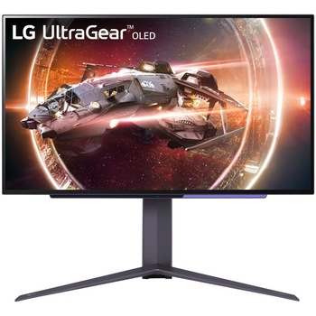 Monitor Gaming OLED LG UltraGear 26.5", QHD (2560x1440), 240Hz, 0.03ms, AMD FreeSync Premium Pro, NVIDIA G-Sync Compatible, DisplayHDR True Black 400, Anti-glare, 2x HDMI, Display Port, USB, Jack, VESA, Pivot, negru