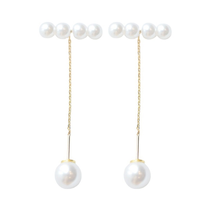 Fülbevaló, Haiaveng, bojt, arany, 48x5mm