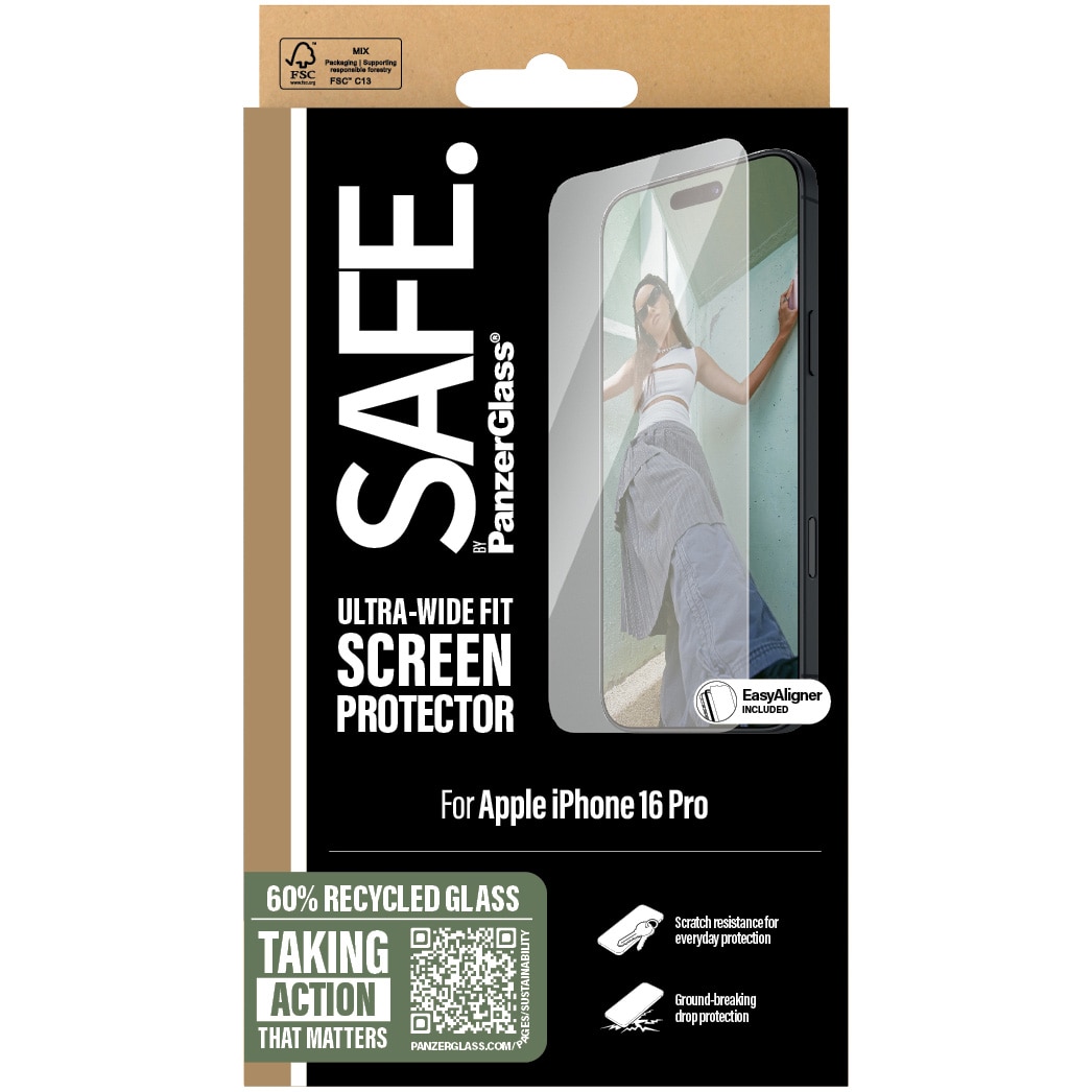 Folie de protectie Sticla PanzerGlass Safe UWF pentru iPhone 16 Pro