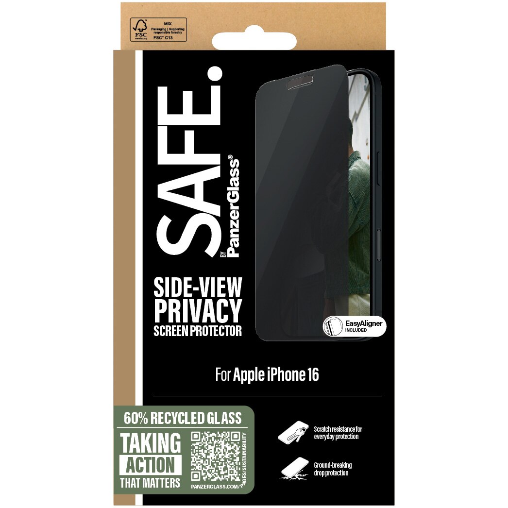Folie de protectie Sticla PanzerGlass Safe Privacy UWF pentru iPhone 16
