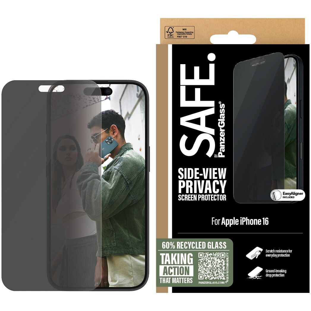 Folie de protectie Sticla PanzerGlass Safe Privacy UWF pentru iPhone 16