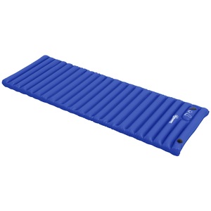 Saltea camping Outsunny, gonflabila cu pompa integrata, 195x70x10cm, albastru